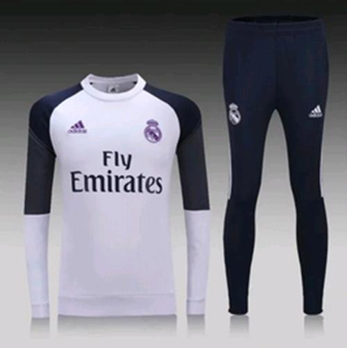 Real Madrid White Soccer Suit - Click Image to Close